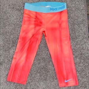 Bright pink leggings